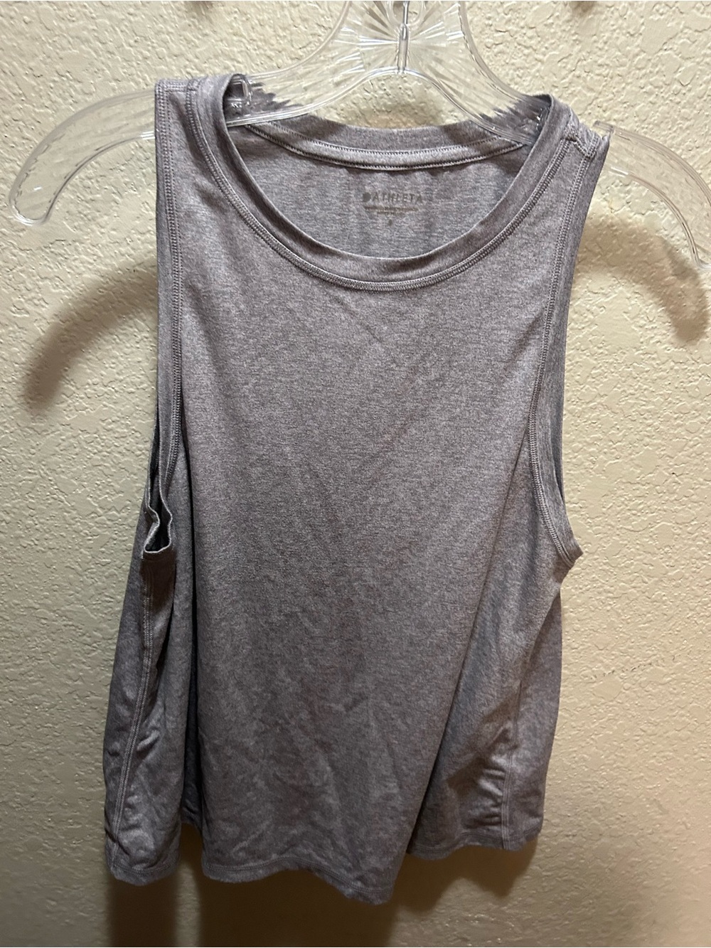 Athleta Heathered Light Gray Sleeveless Tank - Picture 2 of 5
